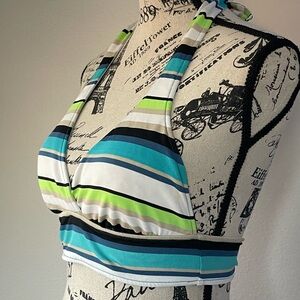 ANNE COLE Striped Swim Top